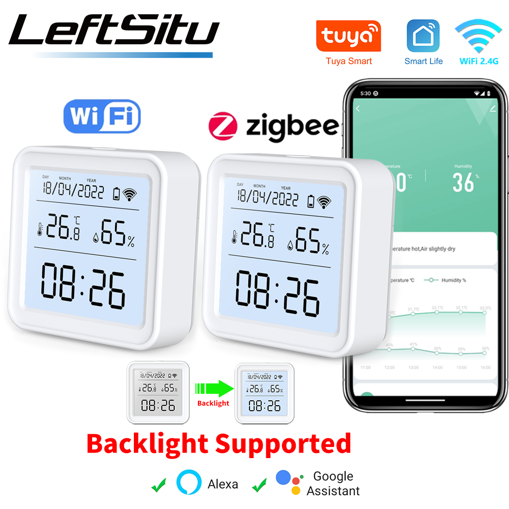 Digital Hygrometer Probe - Tuya Zigbee WiFi 온도 습도 센서