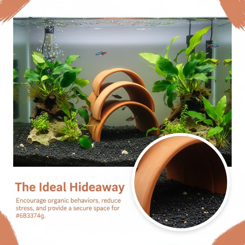 Hide Cave Ceramic - 세라믹 물고기 낳는 동굴 통기성 있는