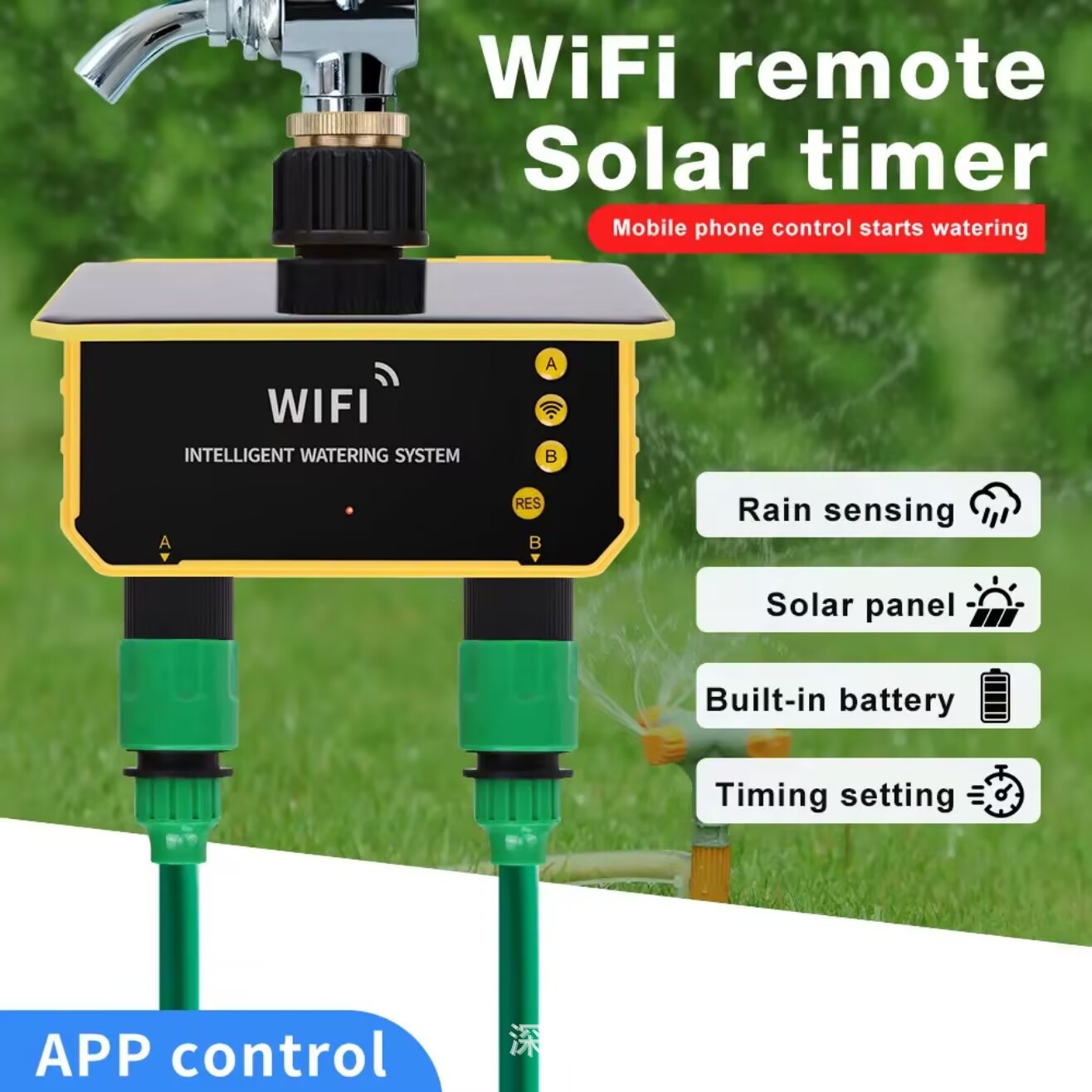 투야 와이파이 태양광 워터 밸브 관개 컨트롤러, 잔디밭 - Timer Dual Outlet 리뷰 및 가격