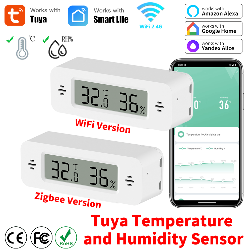 Tuya WiFi/Zigbee 온도 습도 센서 스마트  - Digital Hygrometer Probe 리뷰 및 가격