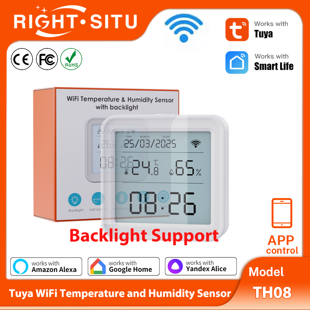 백라이트가 지원되는 Tuya 온도 및 습도 센서 WiF - Digital Hygrometer Probe 리뷰 및 가격