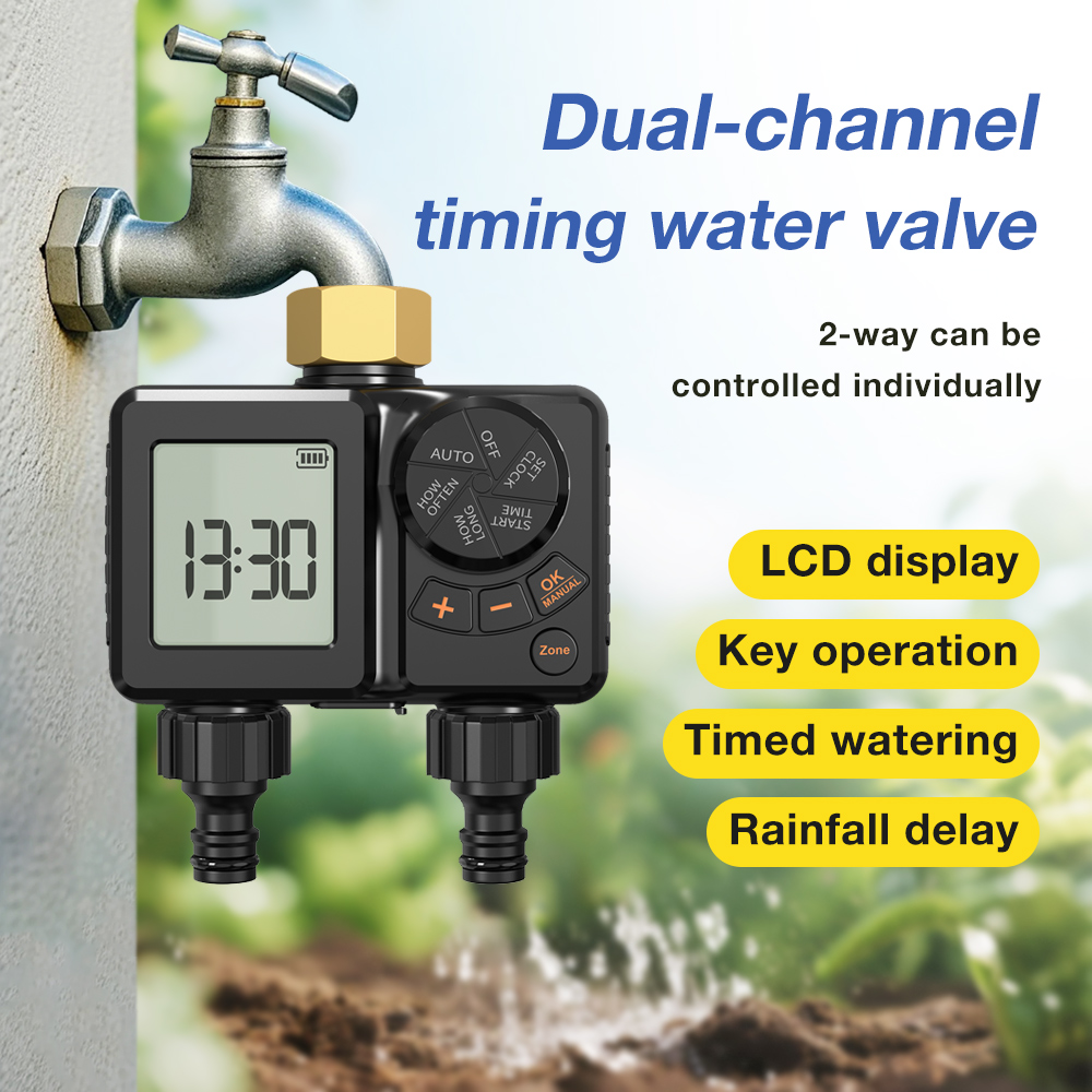 듀얼 아울렛 자동 스마트 관개 급수 시스템 워터 타이머 - Timer Dual Outlet 리뷰 및 가격
