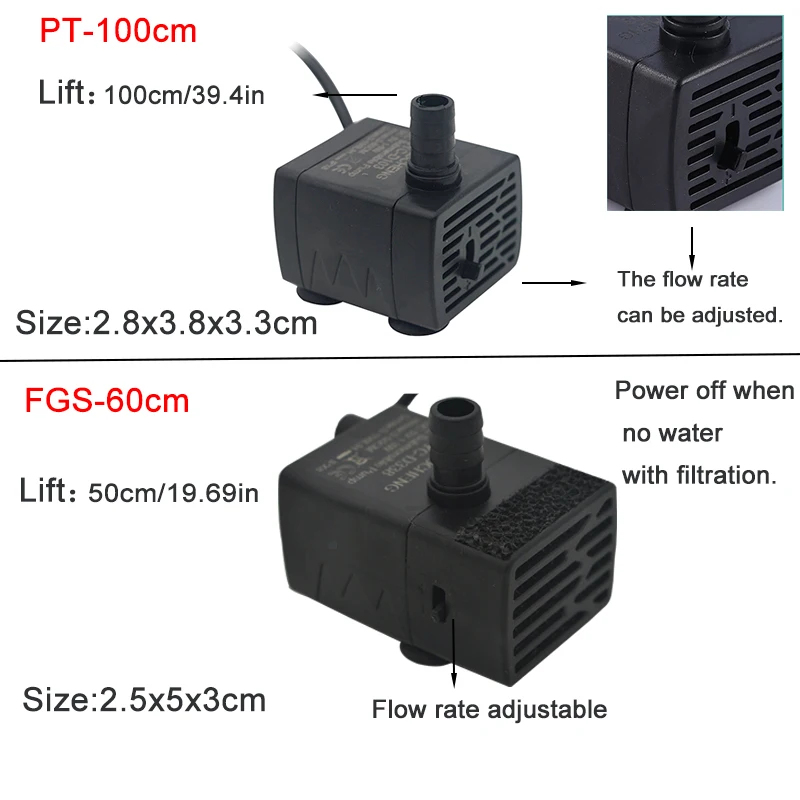 USB 수족관 수중 워터 펌프, 5V 5W 미니 조절식 - Aquael Filter Fzn 리뷰 및 가격
