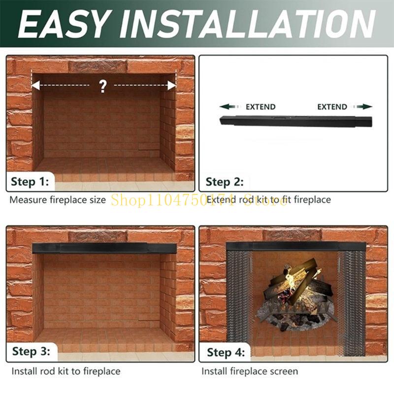 다용도 조정 가능한 막대 세트 벽난로 커튼 막대 세트  - Screen Top Mesh 리뷰 및 가격